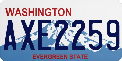 WA license plate AXE2259