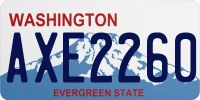 WA license plate AXE2260
