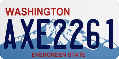 WA license plate AXE2261