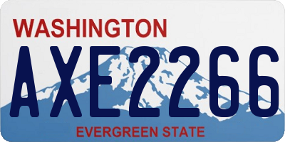 WA license plate AXE2266