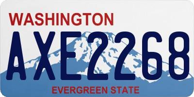 WA license plate AXE2268