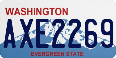 WA license plate AXE2269