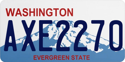 WA license plate AXE2270
