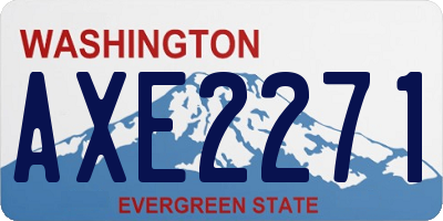 WA license plate AXE2271