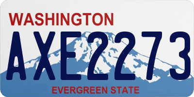 WA license plate AXE2273