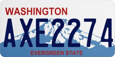 WA license plate AXE2274
