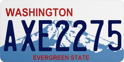 WA license plate AXE2275