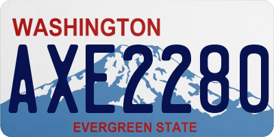 WA license plate AXE2280