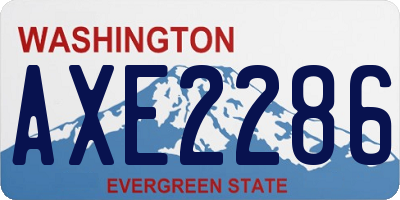 WA license plate AXE2286