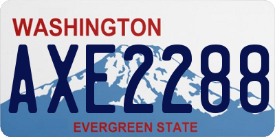 WA license plate AXE2288