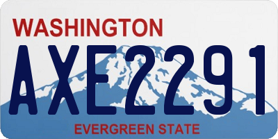 WA license plate AXE2291