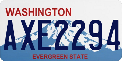 WA license plate AXE2294