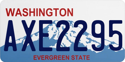 WA license plate AXE2295