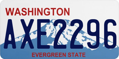 WA license plate AXE2296
