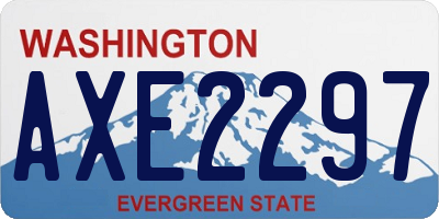 WA license plate AXE2297