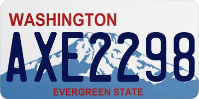WA license plate AXE2298