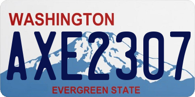 WA license plate AXE2307