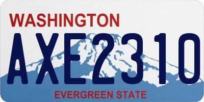 WA license plate AXE2310