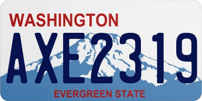 WA license plate AXE2319