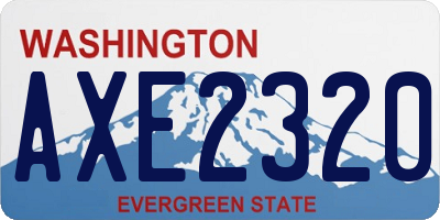 WA license plate AXE2320