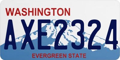 WA license plate AXE2324