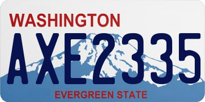 WA license plate AXE2335