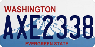 WA license plate AXE2338