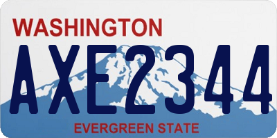 WA license plate AXE2344