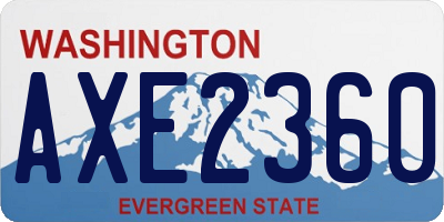 WA license plate AXE2360