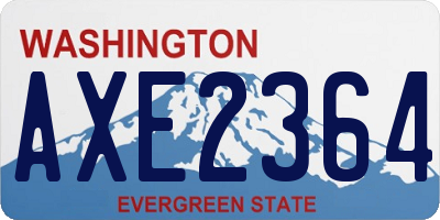 WA license plate AXE2364