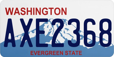 WA license plate AXE2368