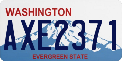 WA license plate AXE2371
