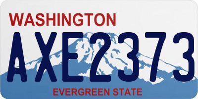WA license plate AXE2373