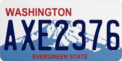 WA license plate AXE2376