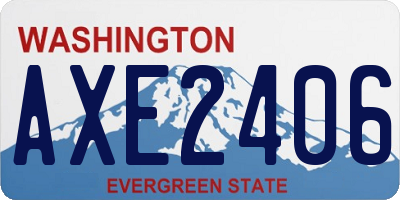 WA license plate AXE2406