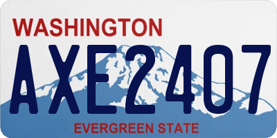 WA license plate AXE2407