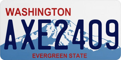 WA license plate AXE2409