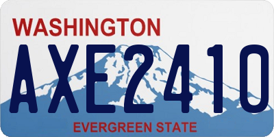 WA license plate AXE2410