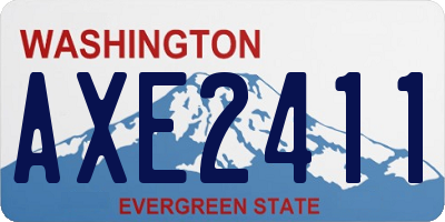 WA license plate AXE2411