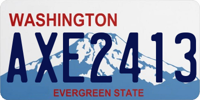 WA license plate AXE2413