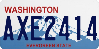 WA license plate AXE2414
