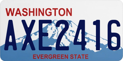 WA license plate AXE2416