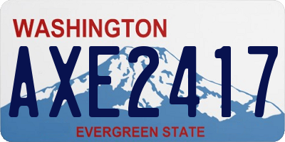 WA license plate AXE2417
