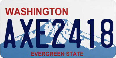 WA license plate AXE2418