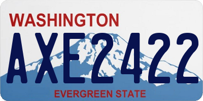 WA license plate AXE2422