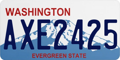 WA license plate AXE2425