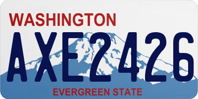WA license plate AXE2426
