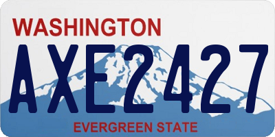 WA license plate AXE2427