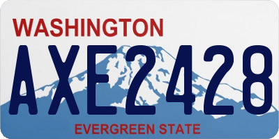 WA license plate AXE2428