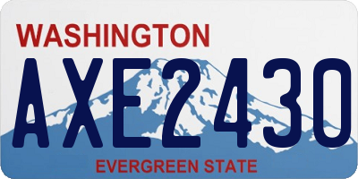 WA license plate AXE2430